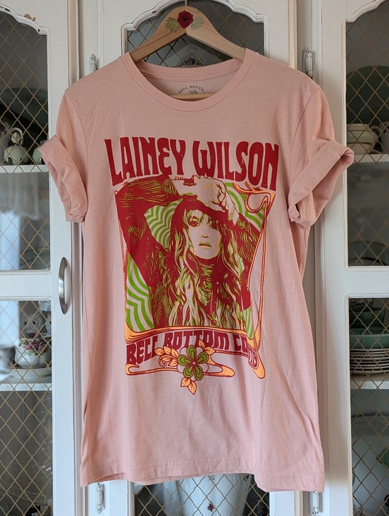 Lainey Wilson Tops - Lainey Wilson Graphic Tee Pastel Neon Orange Green Concert Shirt Festival Rodeo